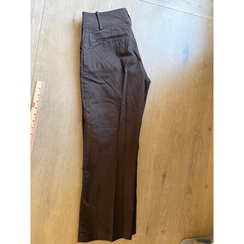 Lee Natural Straight Leg Pants Dark Brown Chocolate 4‎ Petite 465942D Crop/Ankle - Picture 3 of 9